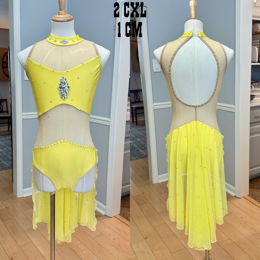 Yellow and tan lyrical costume